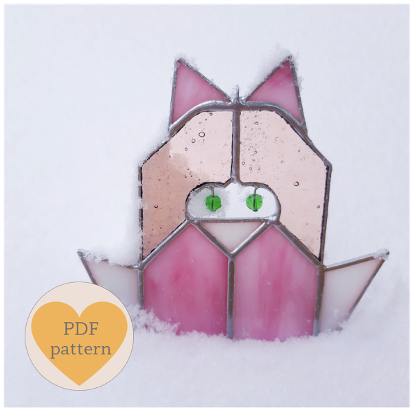 Stained glass baby penguin