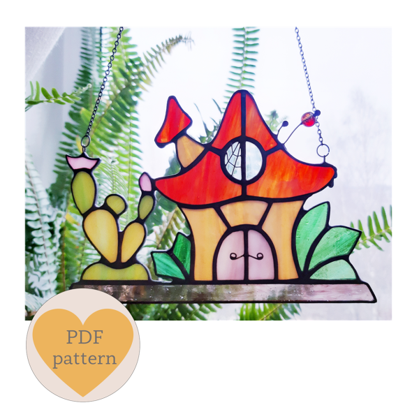 Stained glass fairy house