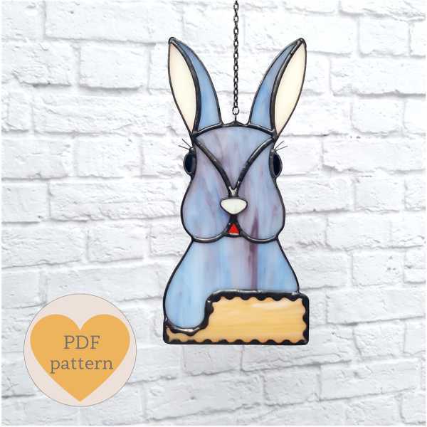 Stained glass cute rabbit