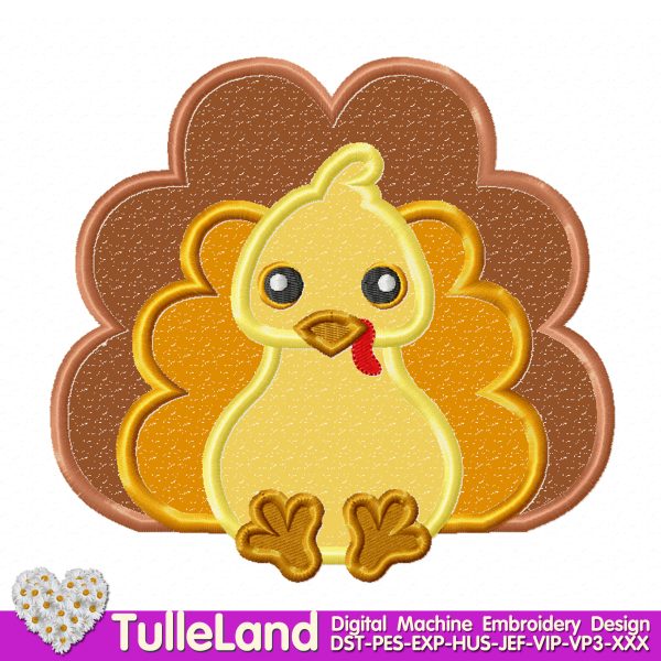 My 1st Thanksgiving turkey Machine embroidery design