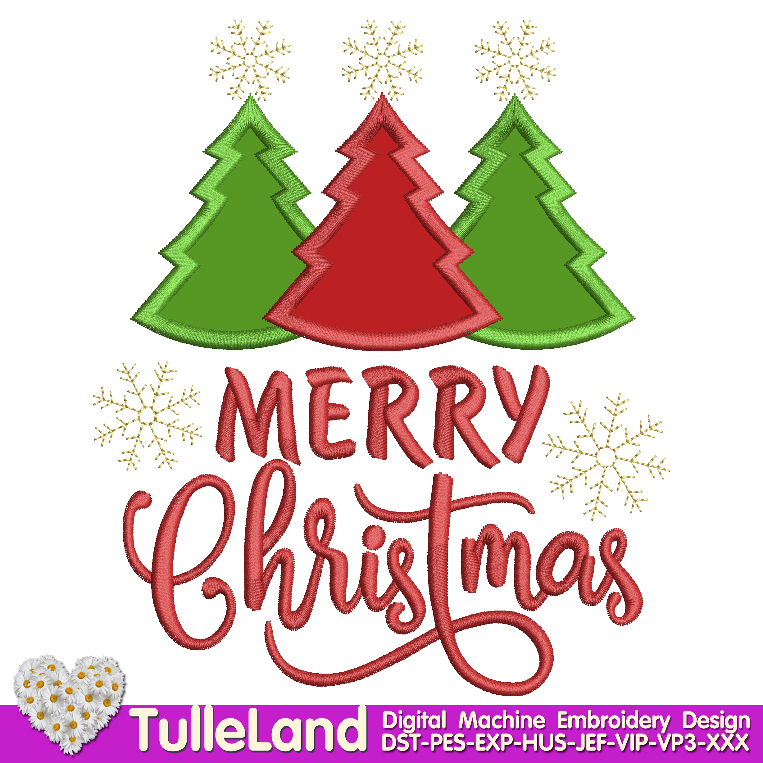 Merry Christmas Tree Winter Machine embroidery design Merry Christmas Tree Winter Machine embroidery design