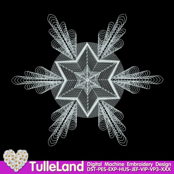 Vintage Snowflake Stitch Machine embroidery design