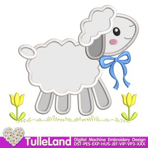 Casa 1188 Baby Easter lamb boy Machine embroidery design