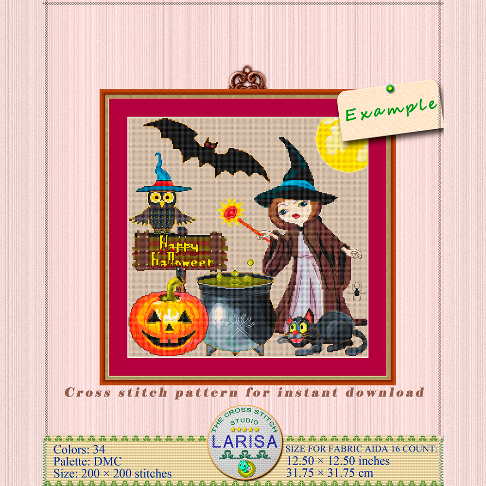 Happy Halloween Cross Stitch Pattern | Halloween Collage 11 31 October