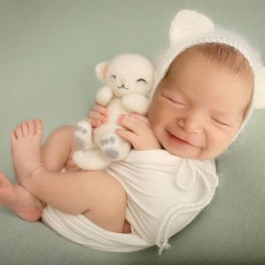 Needle felted toy Cat, Photo props for newborn