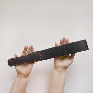 Spanking leather paddle Strap double folded. Handmade BDSM gift.