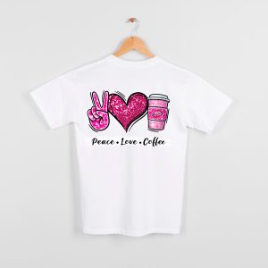 Peace, Love, Coffee, digital illustration, Png sublimation