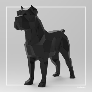 Steel Sheet Metal Drawings Plans Pattern Template Cane Corso Project Sculpture (dxf, PDF)