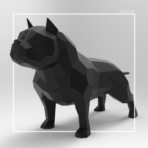 Steel Sheet Metal Drawings Plans Pattern Template American Bully Project Sculpture (dxf, PDF)