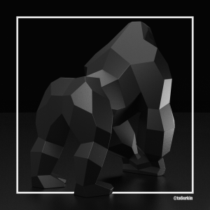 Steel Sheet Metal Drawings Plans Pattern Template Gorilla Project Sculpture (dxf, PDF)