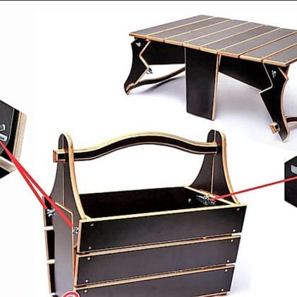 folding basket table