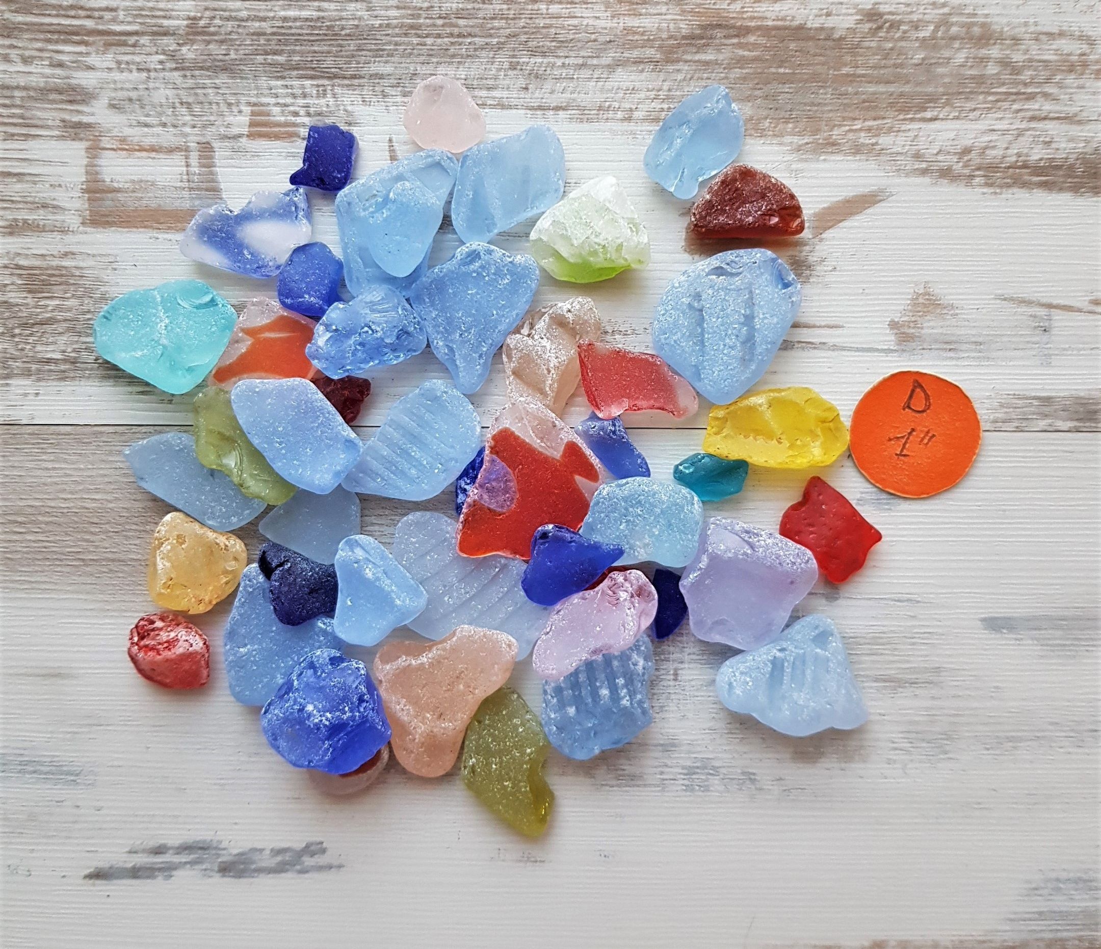 40 Sea Glass Smalls Genuine Sea Glass Gems for Crafting Mixed Colours 