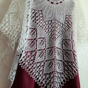 White wedding shawl from mohair Warm lace wrap for your special day
