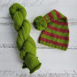 Christmas romper, sleepy cap, wrap, bonnet.