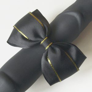 Cock ring bow tie black penis jewelry Dick ring. Sex gift & box.