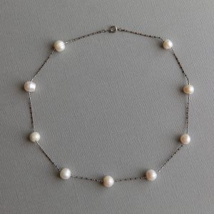 Natural pearl necklace Pearl beaded dainty necklace