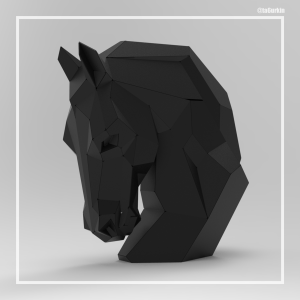 Steel Sheet Metal Drawings Plans Pattern Template Chess Horse Project Sculpture (dxf, PDF)