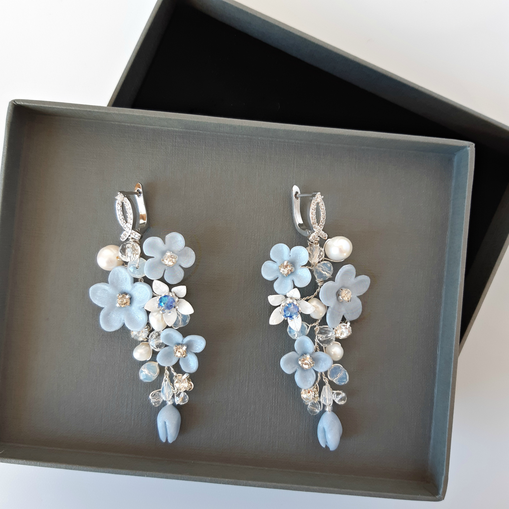 BRIDAL BLUE EARRINGS | Rebekajewelry