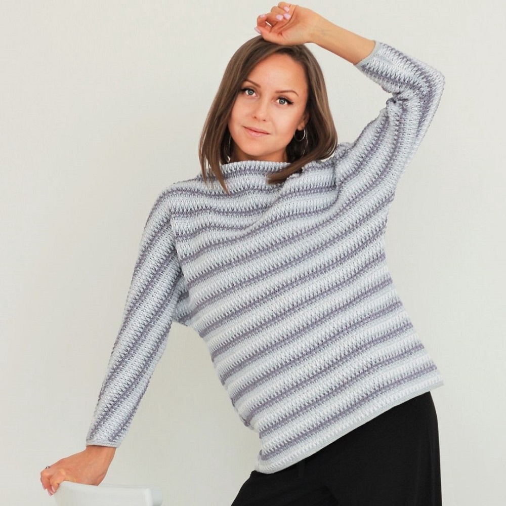 Crochet woman sweater Hope pattern 4 crochet woman sweater