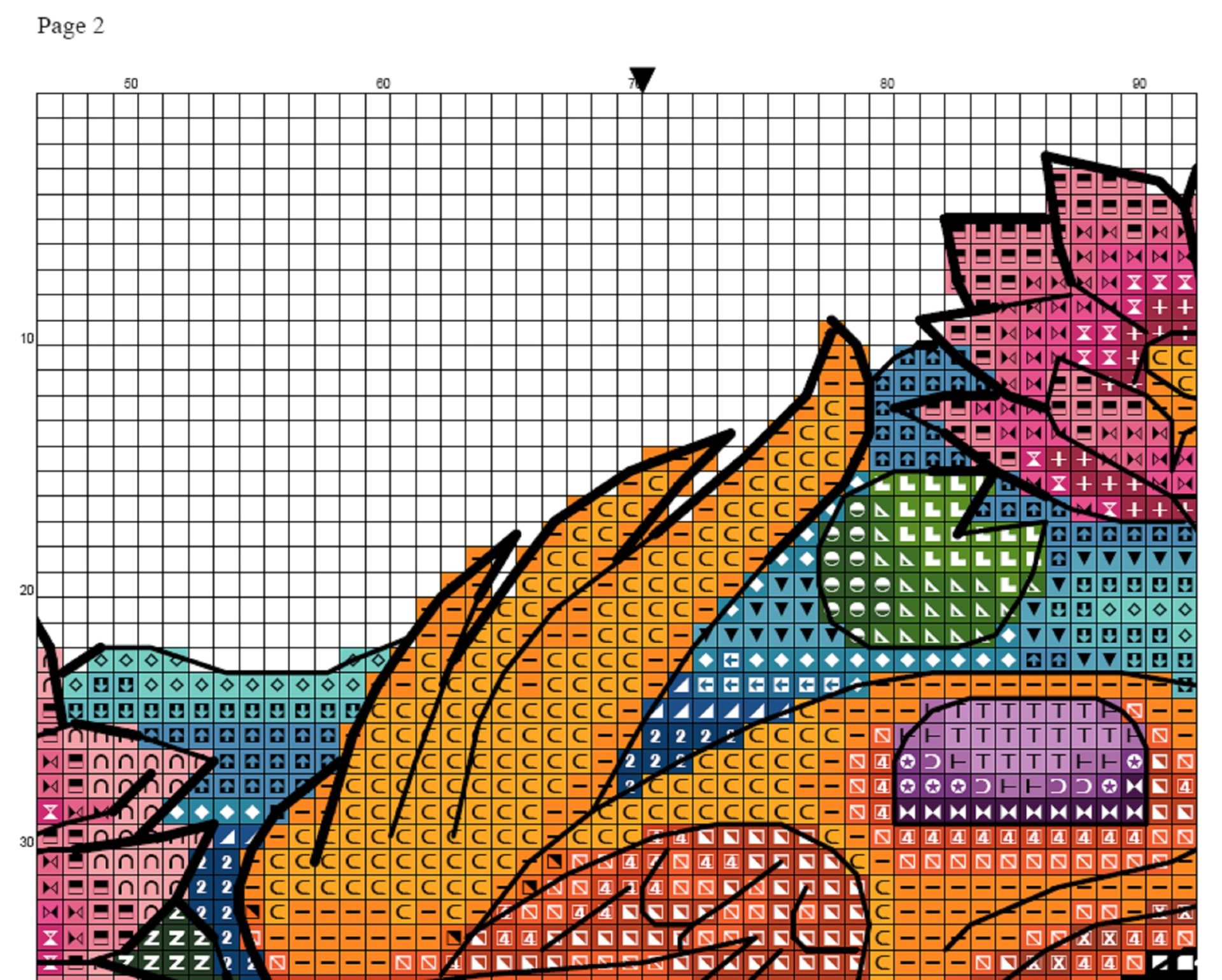 fish cross stitch pattern 3 fish cross stitch pattern - Image 3