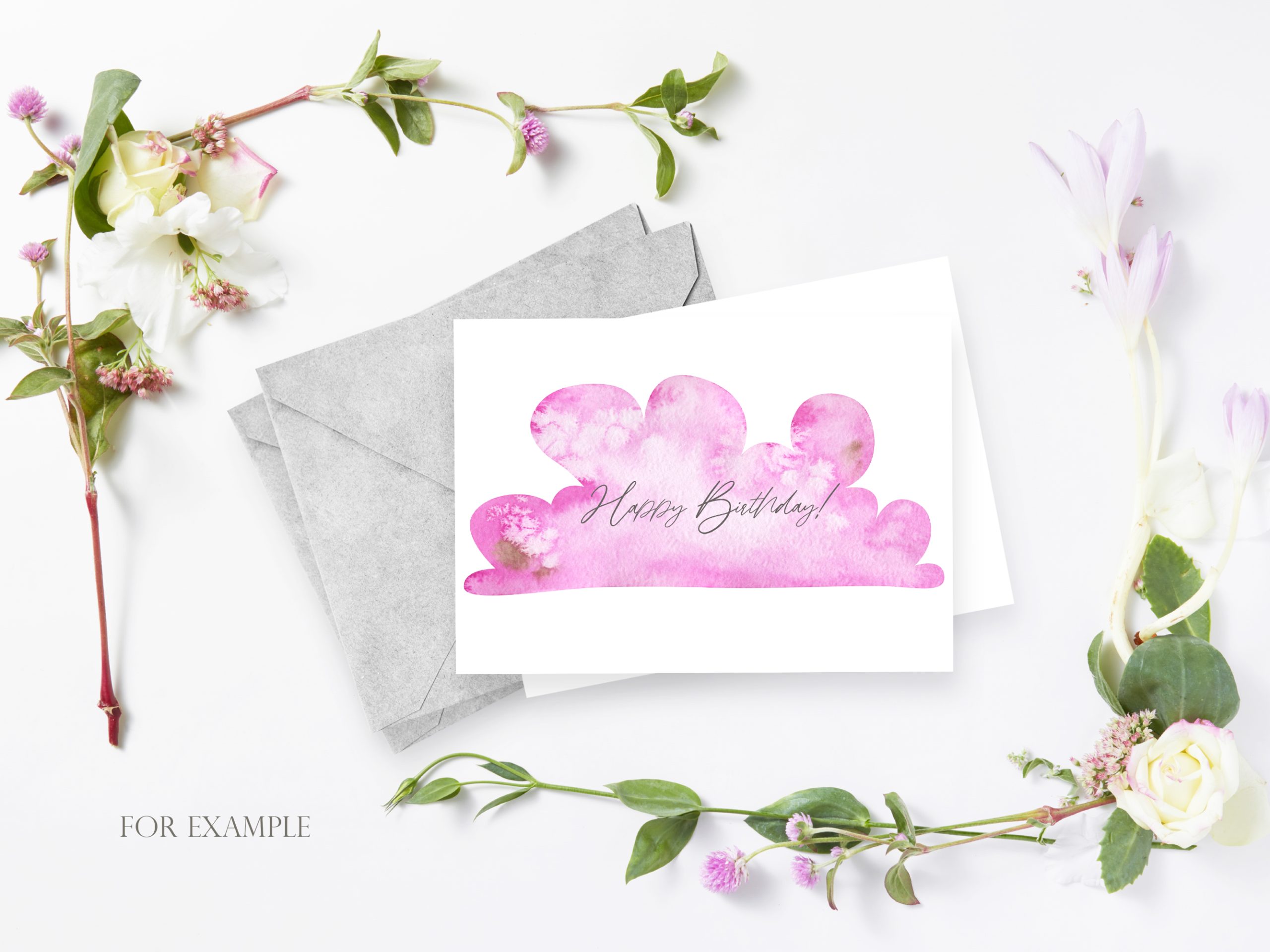 Watercolor cloud clipart. Pink, blue, beige vintage clouds 5 Watercolor cloud clipart. Pink, blue, beige vintage clouds - Image 5