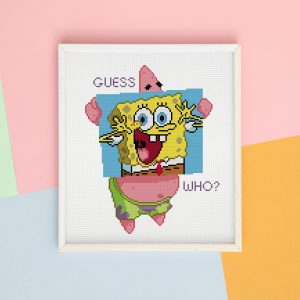 Spongebob and Patric cross stitch pattern PDF