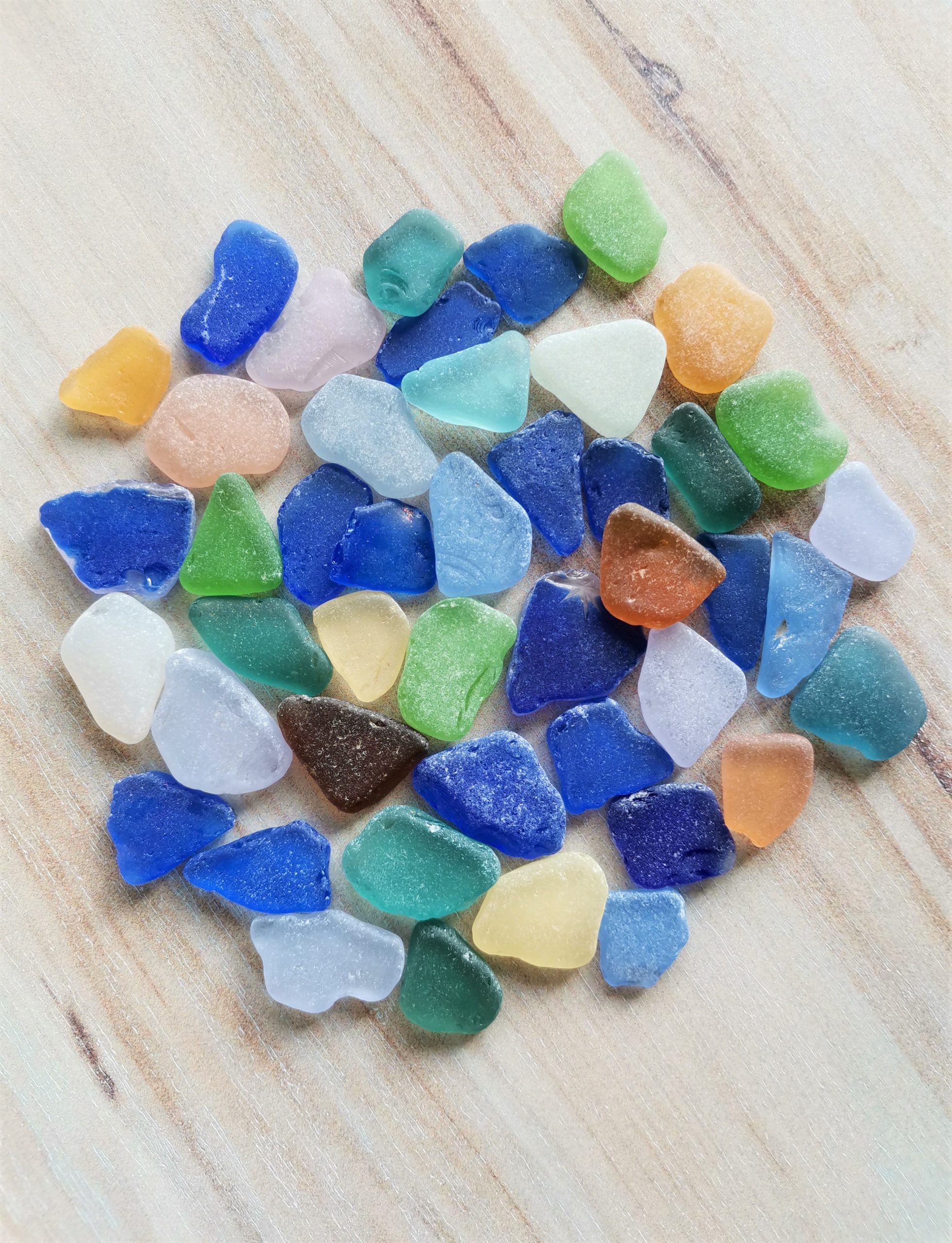 Multicolor genuine sea glass set Bulk 3,5oz