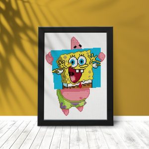 Spongebob cross stitch pattern PDF instant download