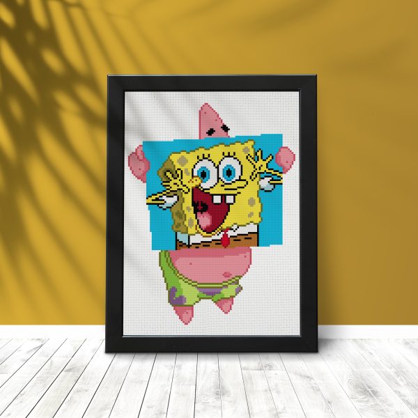 Spongebob cross stitch pattern PDF instant download