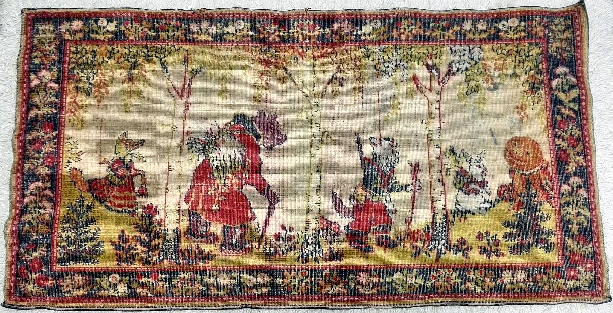 Vintage Tapestry Stadick Modelle Carpet Wool Russian Princess