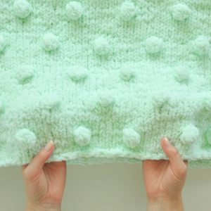 Easy knitting blanket for beginners – 1 pdf file with video