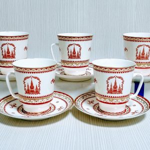 Antique Lomonosov Porcelain Set.Moscow Kremlin.Tea Coffee Set LFZ