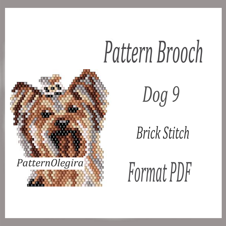 Dog 38 beading earrings Bead pattern dog Olegirabeadpatterns