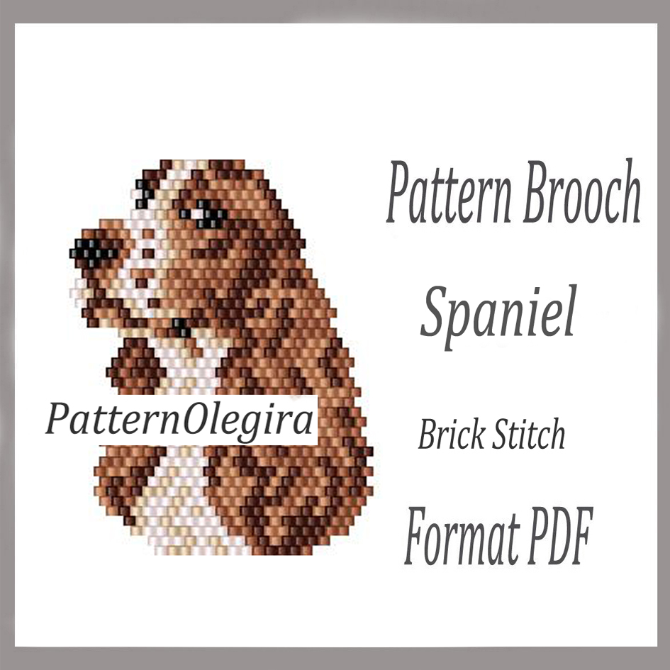 Dog 38 beading earrings Bead pattern dog Olegirabeadpatterns