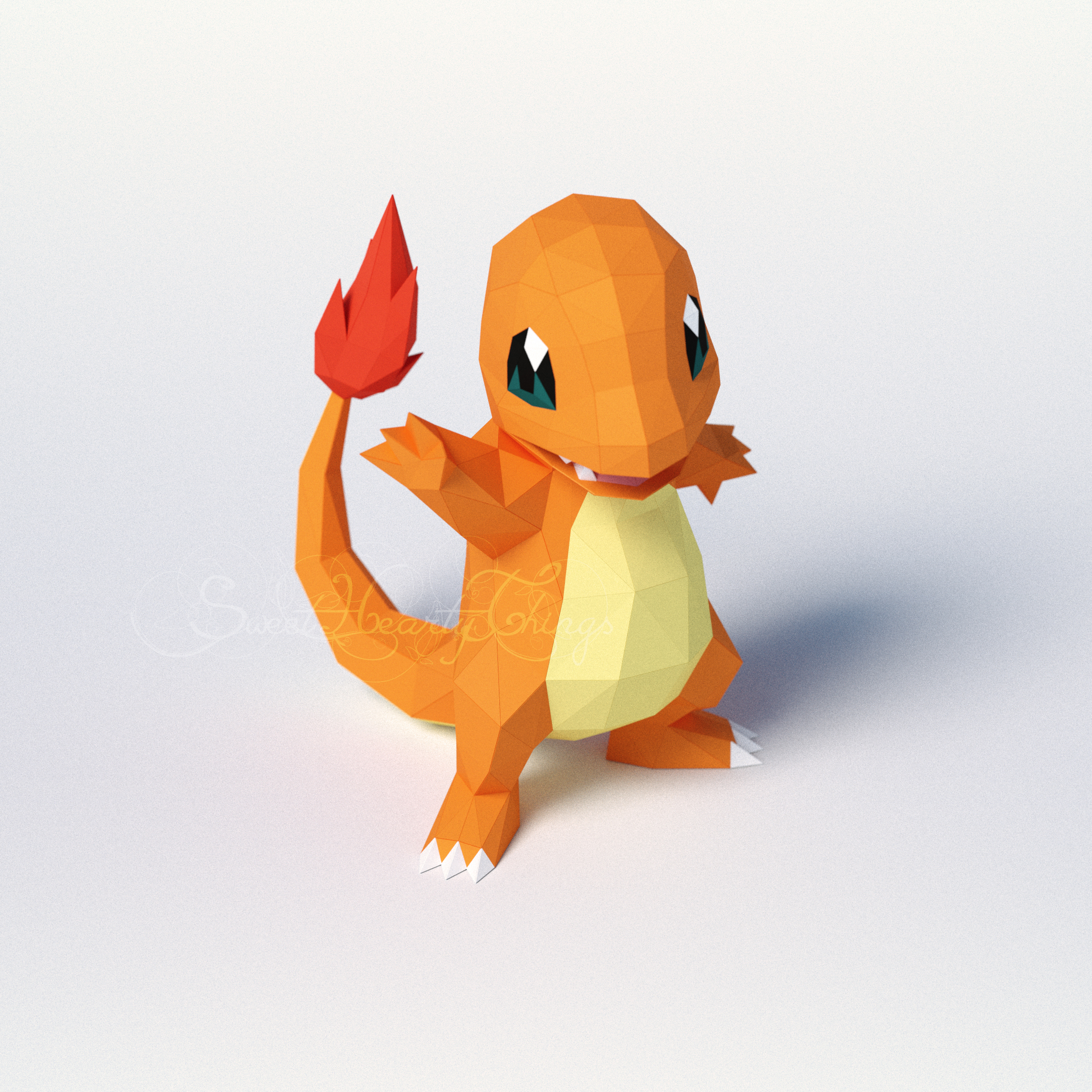 modelli pokemon papercraft charmander