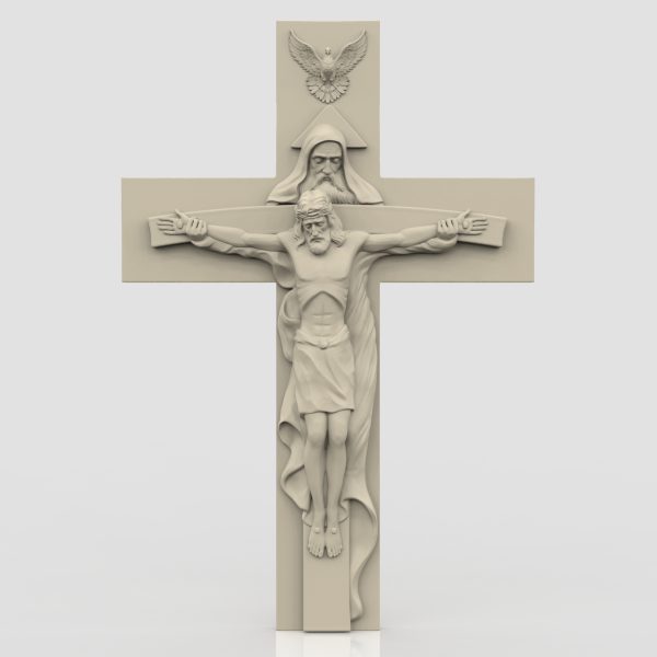 3D Model STL CNC 3dprint Catholic Cross Set 1