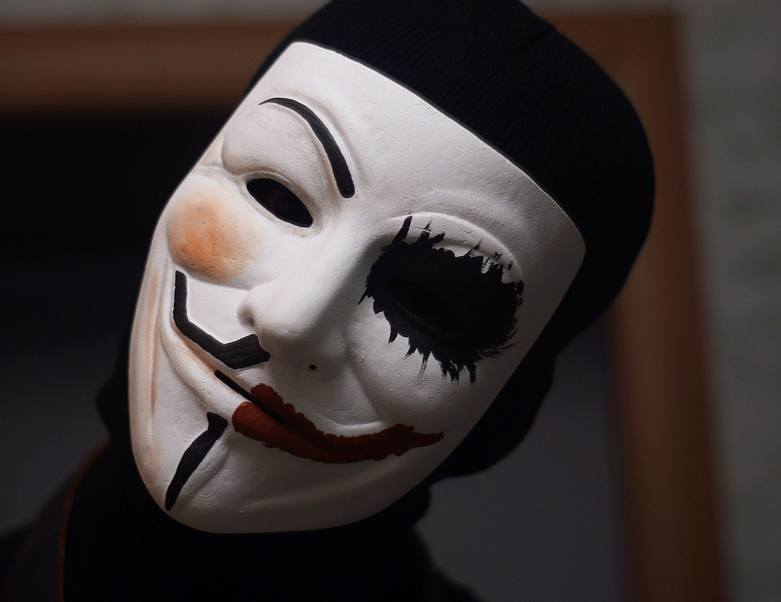 Guy Fawkes Half Joker Mask V For Vendetta Anonymous Joker Mask Freedom Crealandia