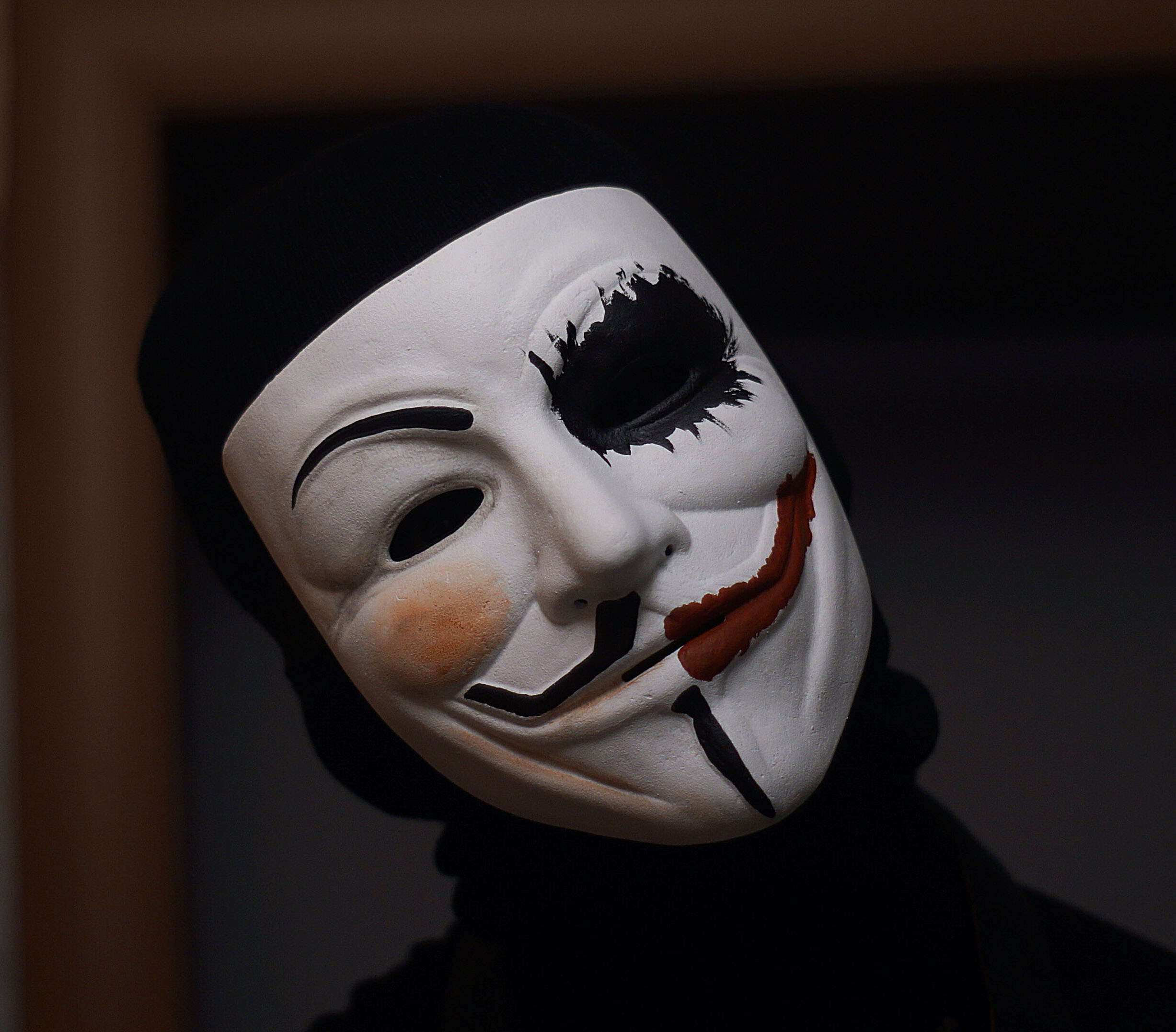 Guy Fawkes Half Joker Mask V For Vendetta Anonymous Joker Mask Freedom Crealandia