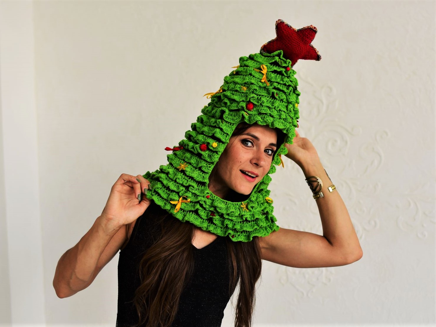 Christmas tree crochet pattern, Christmas hat crochet pattern, New Christmas patterns