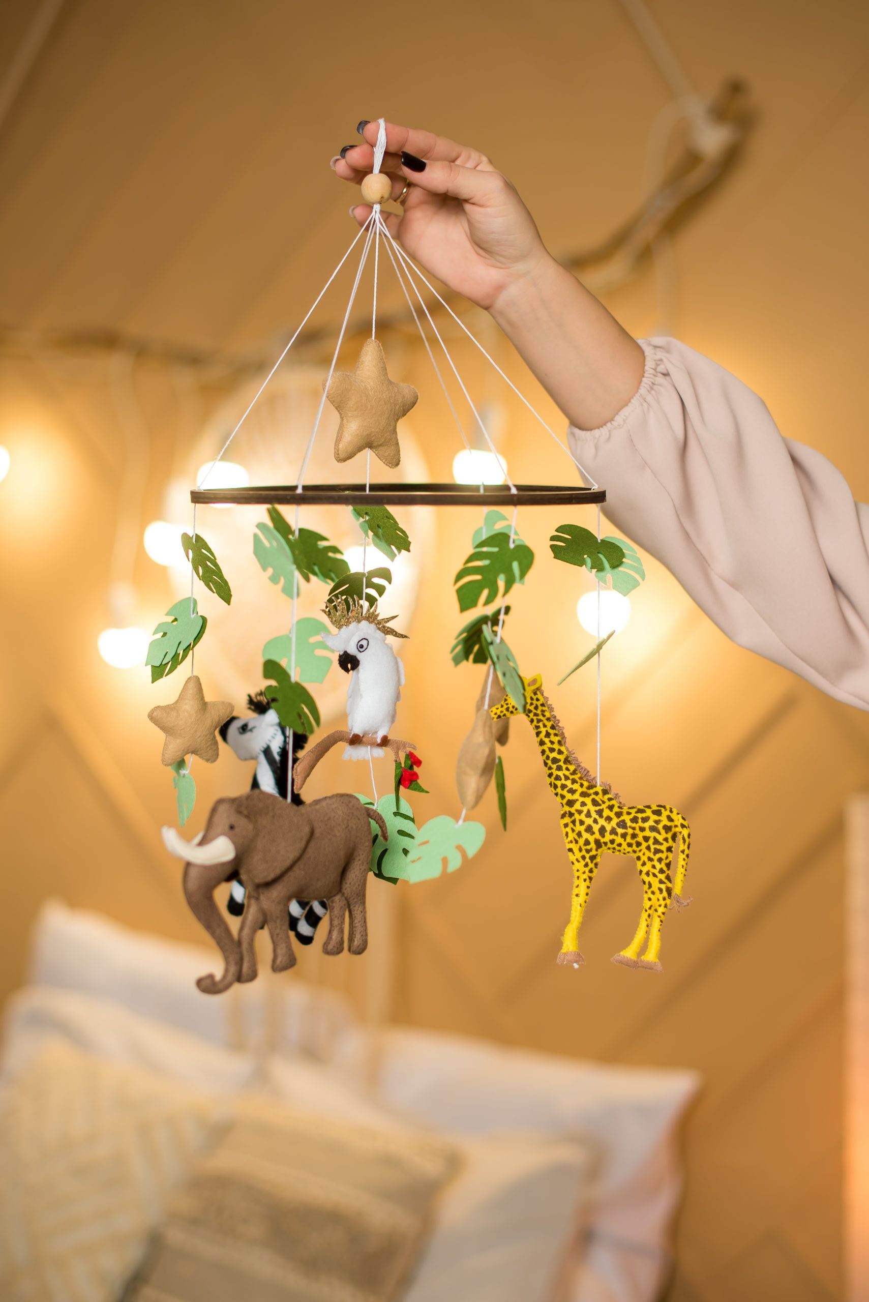 Jungle Safari Crib Musical Mobile