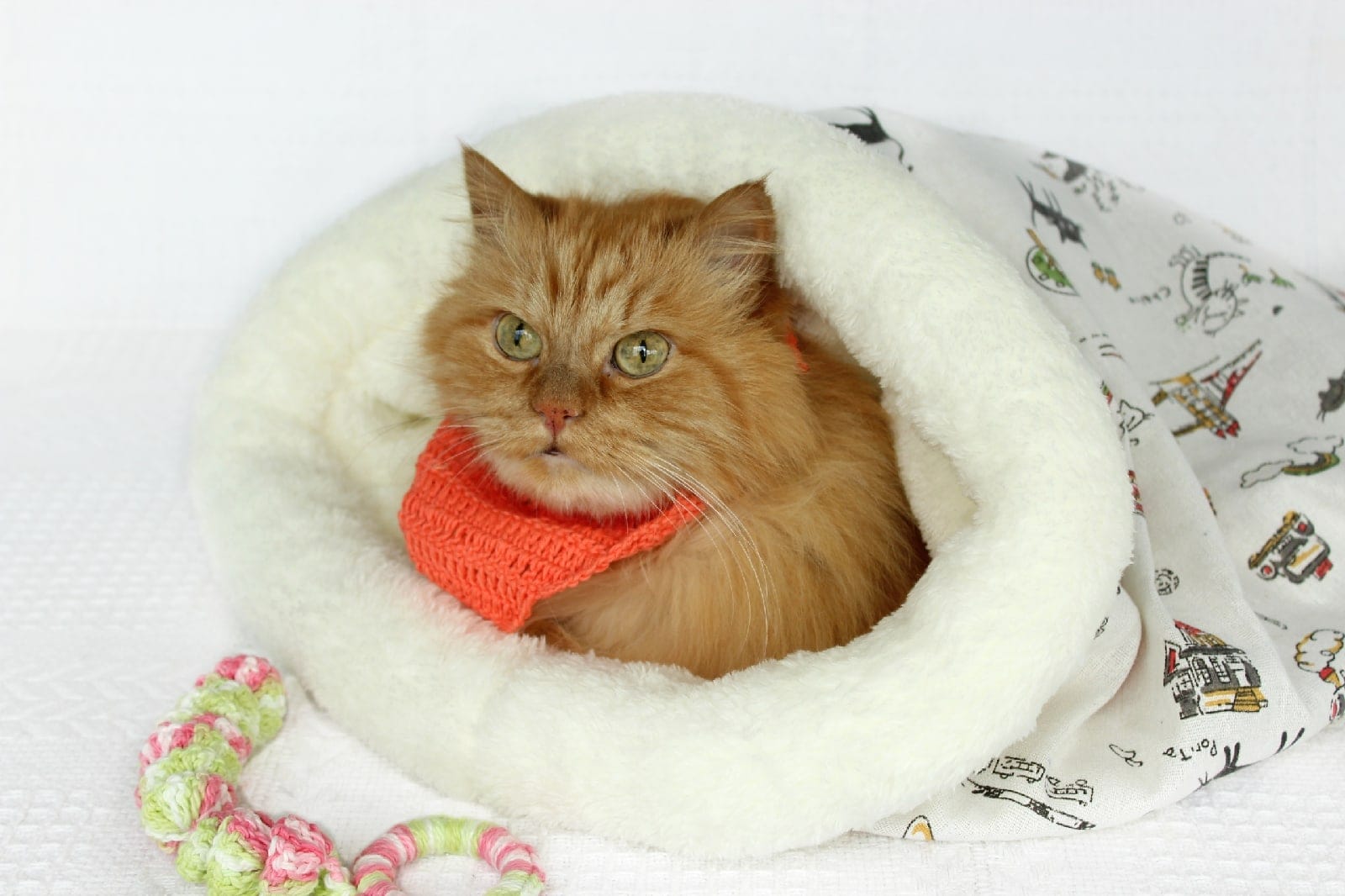 Cat Bed Sleeping Bag Kitten Bed Winter Warm Cat Pet