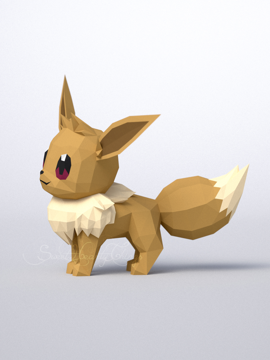 3d Papercraft – Eevee Shiny – PDF DXF Templates - Crealandia