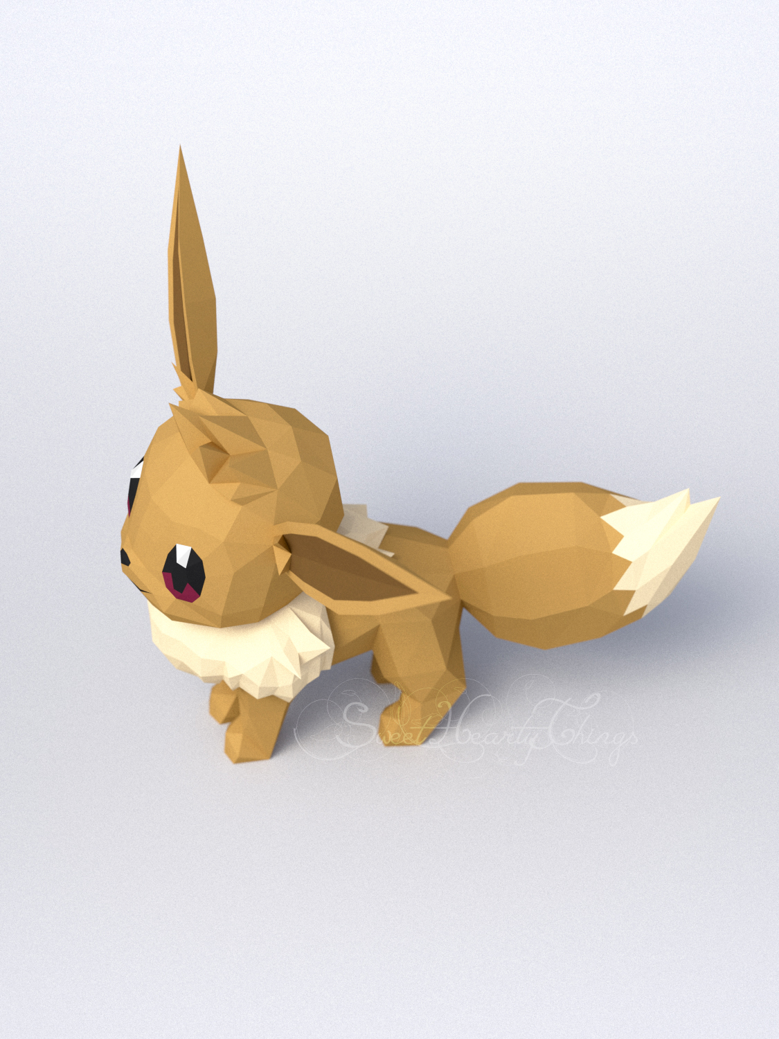 3d Papercraft – Eevee Shiny – PDF DXF Templates - Crealandia