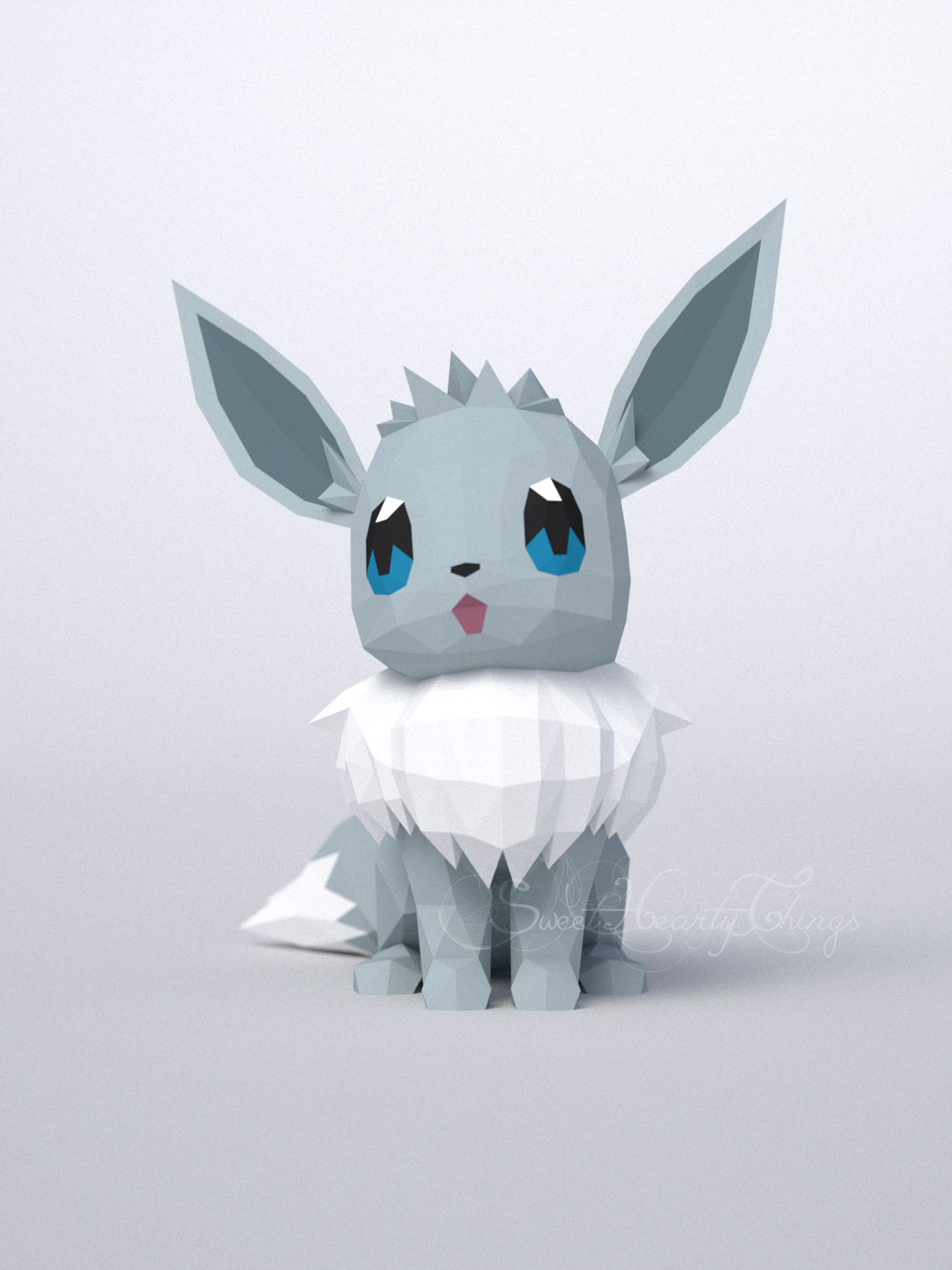 3d Papercraft – Eevee Shiny – PDF DXF Templates - Crealandia