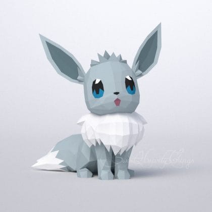 3d Papercraft – Eevee Shiny – PDF DXF Templates