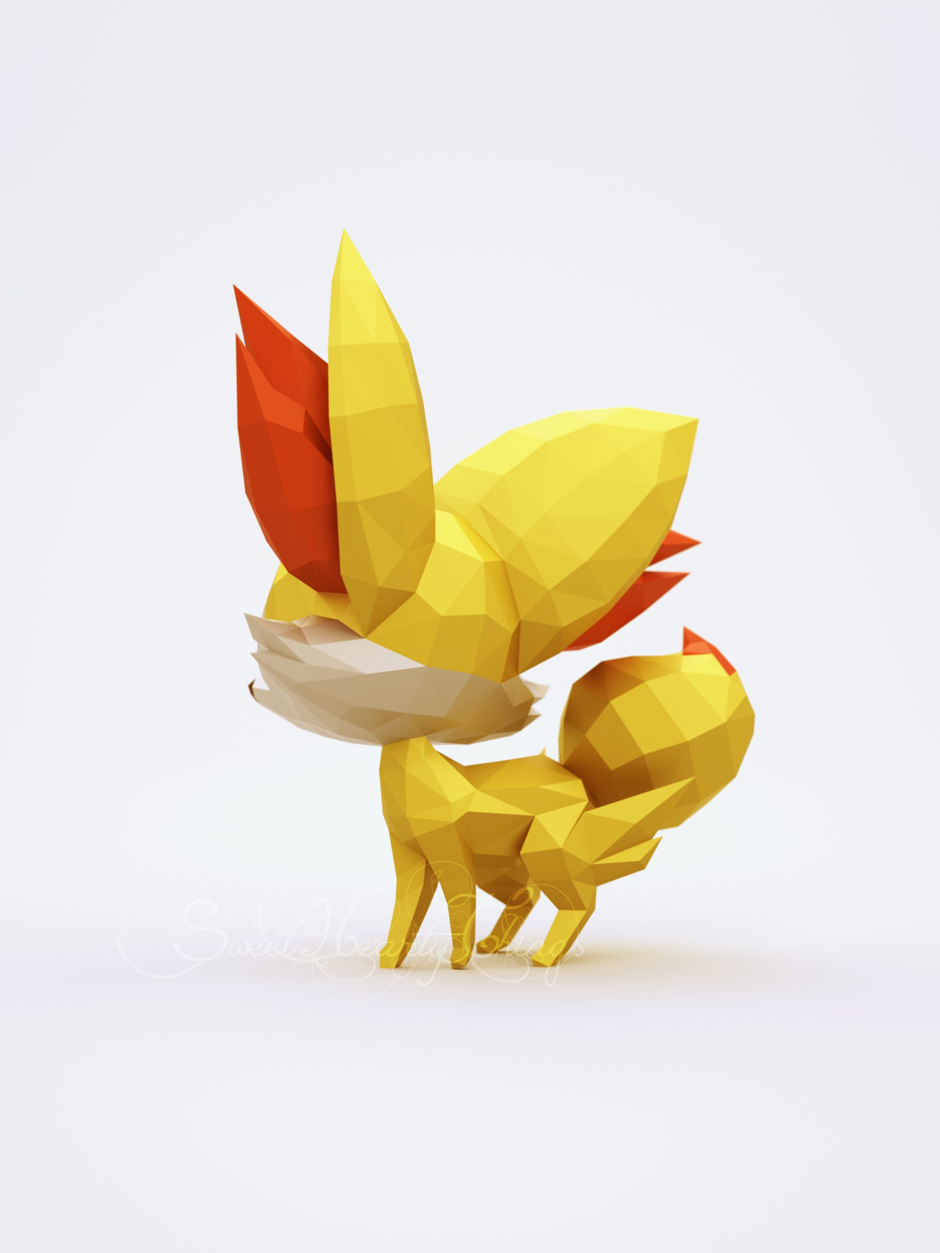 3d Papercraft – Eevee Shiny – PDF DXF Templates - Crealandia