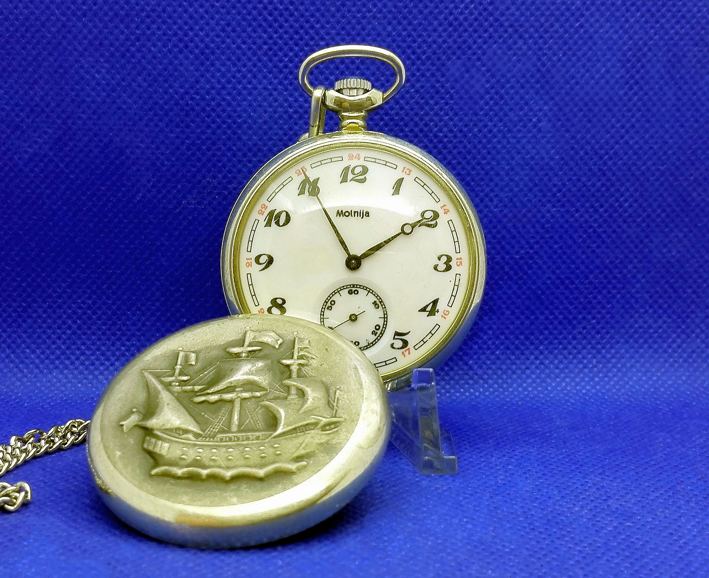 Russian pocket best sale watch molnija