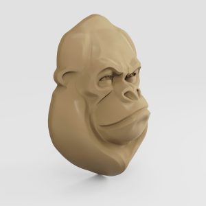 3D Model STL CNC Router file 3dprintable Totem Gorilla