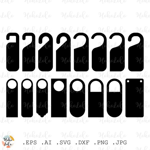 House Door Hanger Svg Silhouette Cutting file Template