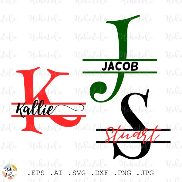 Split Monogram Svg
